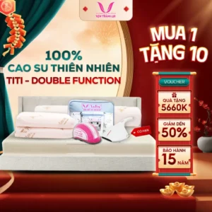 Nệm 100% cao su thiên nhiên Thắng Lợi TiTi – Double Function